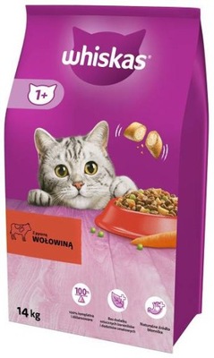 Whiskas z wołowiną 14kg