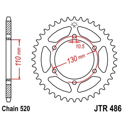 ENGRANAJE PARTE TRASERA JT 38-ZEBOW FZ6 600 2004-2008  