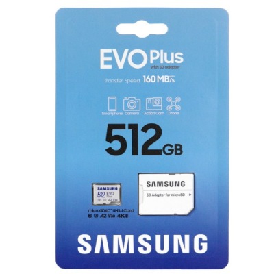 KARTA PAMIĘCI SAMSUNG EVO+ 512GB micro SD 160MB/s