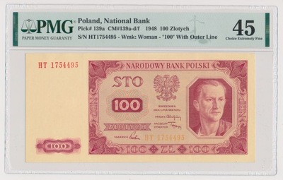 8788. 100 zł 1948 - HT - PMG 45