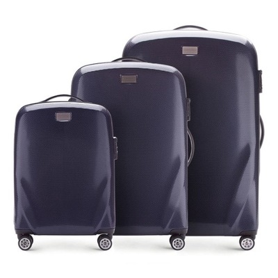 Zestaw walizek z polikarbonu z zamkiem TSA WITTCHEN 56-3P-57S-90