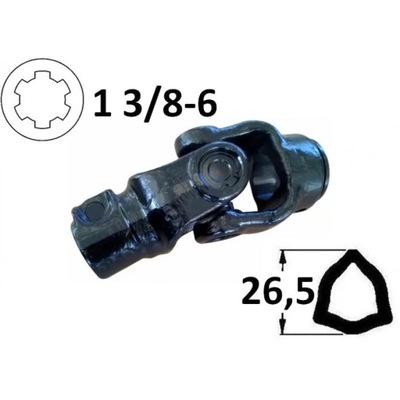 КОМПЛЕКТНЫЙ ШАРНИР NA ТРУБА 26,5MM, 00885, 85044