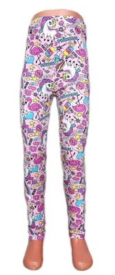 LEGGINSY getry LEGINSY unicorn JEDNOROŻEC - 116