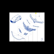 Renault captur ii 19+ молдинг накладка накладка решетка решётка молдинг камера фото №1