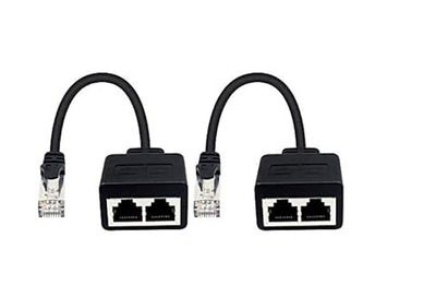 DUTTEK ROZDZIELACZ SIECIOWY RJ45 ETHERNET ADAPTER 2 SZTUKI