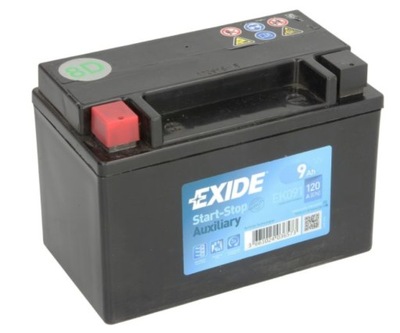 АККУМУЛЯТОР EXIDE AUXILIARY EK091 12V 9AH 120A ДОПОЛНИТЕЛЬНЫЙ НИКОЛАЕВ