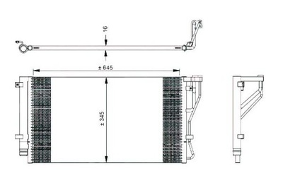Конденсатор кондиционера kia carens 06- nrf фото №1
