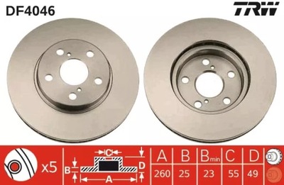 DISCO HAM. TOYOTA P. AVENSIS 1,6-2,0 VVTI 97-03  