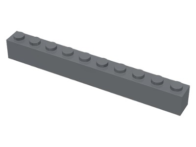 LEGO 6111 Ciemnoszary (DBG) brick 1x10 4211107 1szt