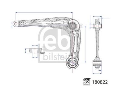 FEBI BILSTEIN 180822 РЫЧАГ, ПОДВЕСКА ШЕСТЕРНИ