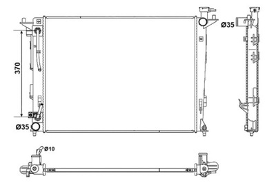 NRF RADUADOR DEL MOTOR DE AGUA HYUNDAI IX35 KIA SPORTAGE 3 1.6 2.0 2.4  