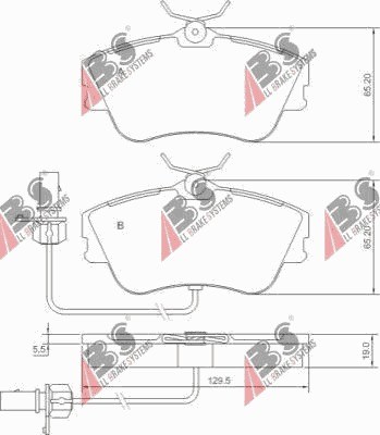 ZAPATAS DE FRENADO PARTE DELANTERA VW TRANSPORTER IV 1990-2003  