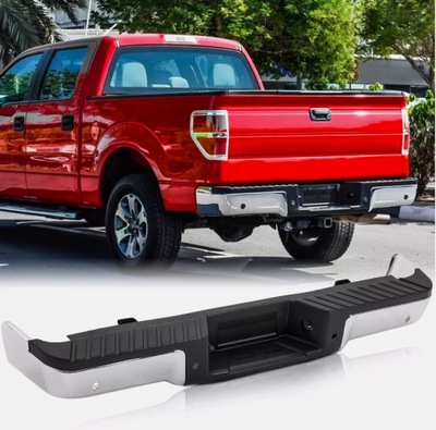 Бампер задняя ford f150 f-150 хром с отверстиями pdc фото №1
