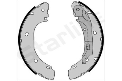 974960 STARLINE ZAPATAS DE TAMBOR DE FRENADO FIAT DUCATO 02 JUEGO STARLINE  