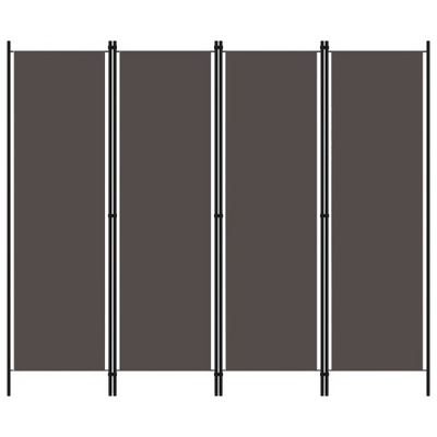 VidaXL Parawan 4-panelowy, antracytowy, 200 x 180 cm
