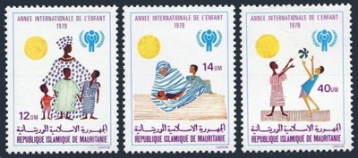 Mauretania 1979 Znaczki 643-5 ** dzieci Rok UNICEF matka