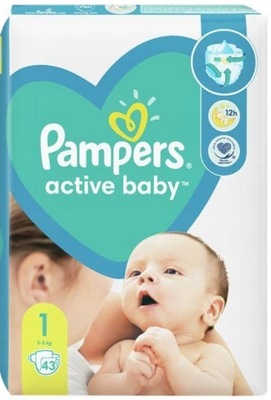 PAMPERS NEWBABY 1 43 SZT PIELUSZKI PIELUCHY 1x43sz