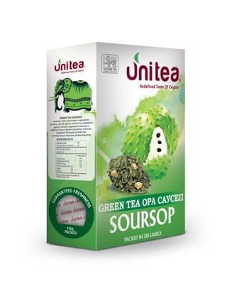 Herbata Unitea Soursop Green Tea OPA 100g zielona z owocem flaszowca