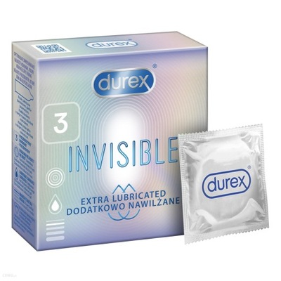 Prezerwatywy Durex INVISIBLE - dodatkowo nawilżane