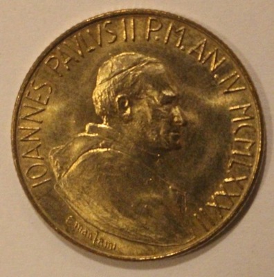 WATYKAN - JAN PAWEŁ II 200 LIRE - LIRÓW 1982 WATYKAN MCMLXXXII MENNICZA