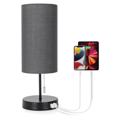 LAMPKA STOŁOWA BIURKOWA NOCNA ładowarka 2XUSB