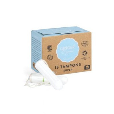 Ginger Organic Tampons tampony organiczne Super 15 szt