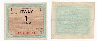 WŁOCHY OKUPACJA ALIANCKA 1943 1 LIRA