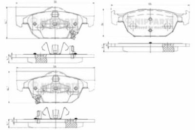 Nipparts n3604067 набір гальмівних колодок гальмівних фото №1