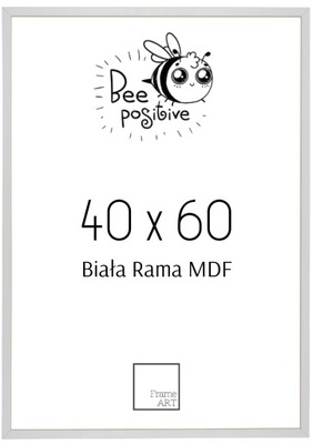 RAMKA 40x60 BIAŁA NA PLAKAT PLAKAT PUZZLE ZDJĘCIE 60x40 RAMA