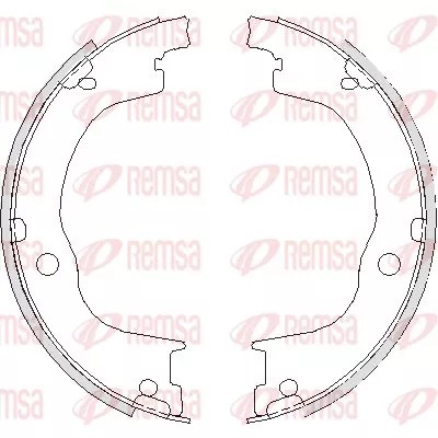 4749.00 REMSA КОЛОДКИ ТОРМОЗНЫЕ 188X26