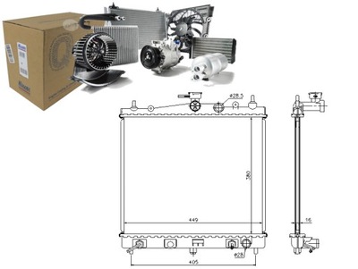 РАДИАТОР ДВИГАТЕЛЯ NISSENS 21460AX800 21460BH50A 12