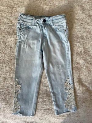 Spodnie jeansy zara 92 18-24m haft boho 2l jesien