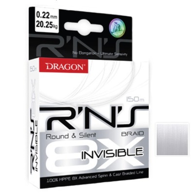 Plecionka DRAGON R'N'S 8X Invisible - 150m/0,20mm