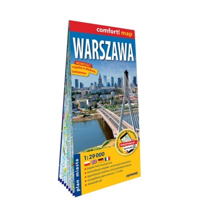Comfort! map. Warszawa. Laminowany plan miasta 1:29 000