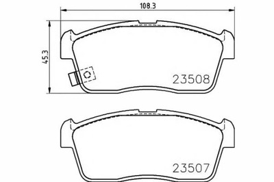 TEXTAR КОМПЛЕКТ КОЛОДОК HAM. ПЕРЕД NISSAN PIXO