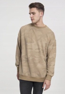 Bluza Urban Classics Crewneck Sand Ecko Camo L