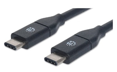 Kabel USB-C 3.2 Gen2 Typ-C M/M 60W 3A 10Gbps 1m Czarny Manhattan