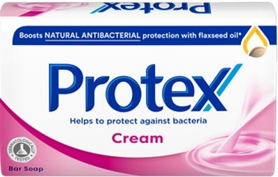 PROTEX CREAM ANTYBAKTERYJNE MYDŁO W KOSTCE SKŁADNIKI NAWILŻAJĄCE 90g