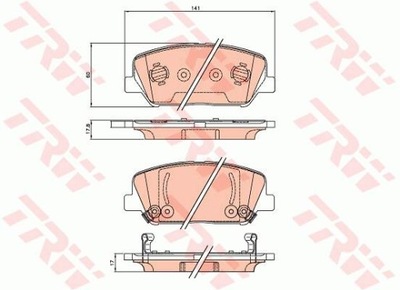 TRW GDB3621 КОЛОДКИ ТОРМОЗНЫЕ