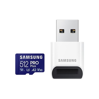 Karta microSD Samsung PRO Plus z adapterem USB 512 GB, MicroSDXC, pamięć Fl