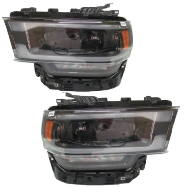 Dodge ram 2500 3500 2019-2024 лампа лампи передні led комплект nowe чорні фото №1