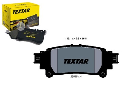 Textar комплект тормозных колодок ham. задняя lexus gs, is iii, фото №1