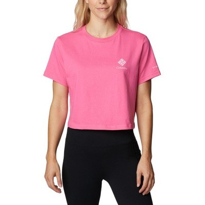 Koszulka trekkingowa damska Columbia różowa S