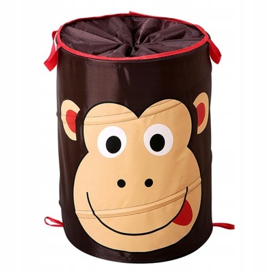 Składany pojemnik na zabawki kosz z małpką