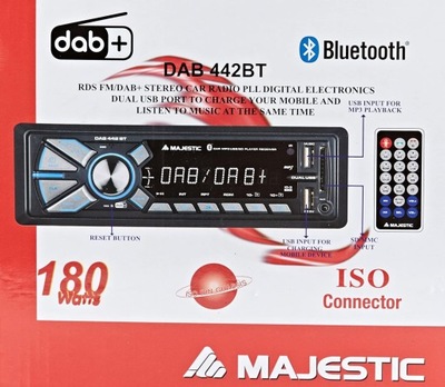 Majestic DAB-442 BT Radio RDS Stereo/DAB+ PLL, Bluetooth, USB, SD/AUX-IN