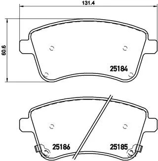 КОЛОДКИ ГАЛЬМІВНІ P 30 064 BREMBO КОЛОДКИ ГАЛЬМІВНІ