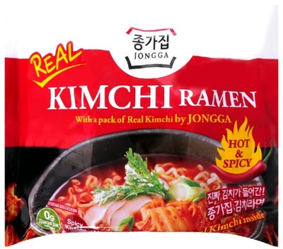 Zupa Kimchi ramen z prawdziwym kimchi 122g Jongga