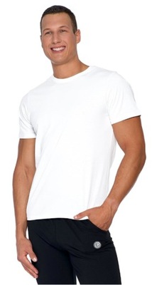 Męska koszulka bawełniana Moraj OTS950-001 biały M