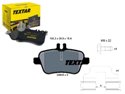 Тормозные колодки тормозные mercedes задняя w176 x156 2,0 12- te фото №1