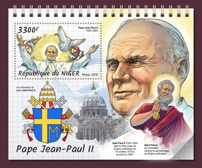 Papież Jan Paweł II blok #NIG18306b